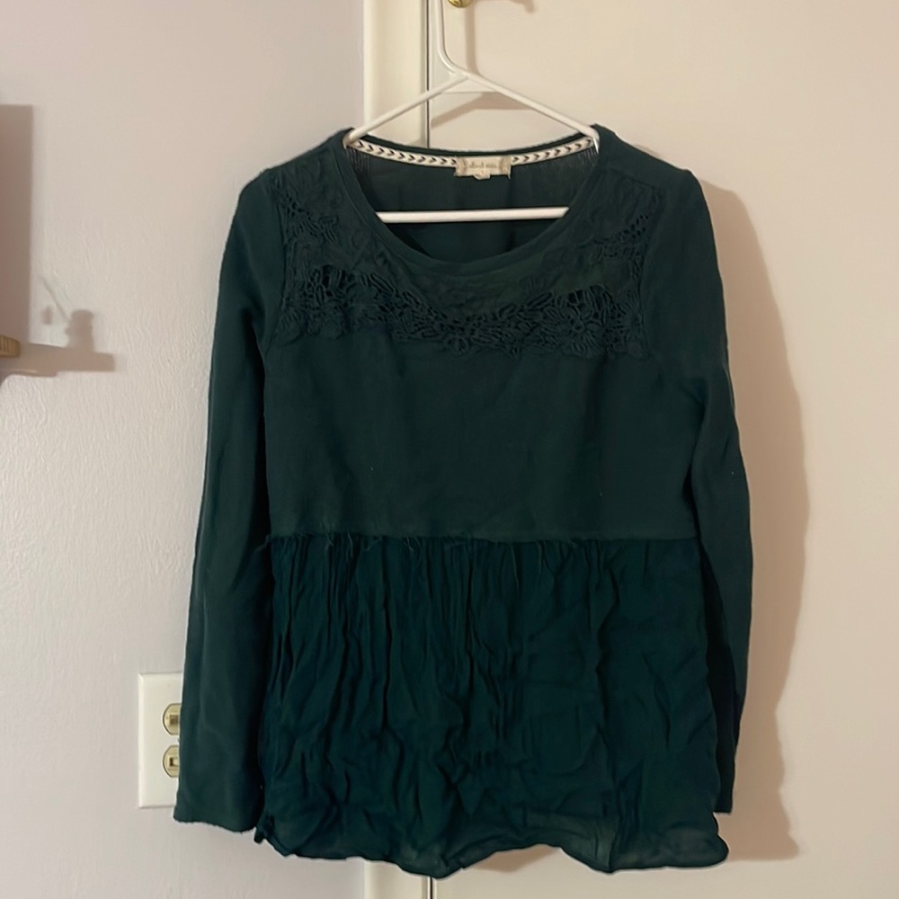Altar’d State Green Fringe Top